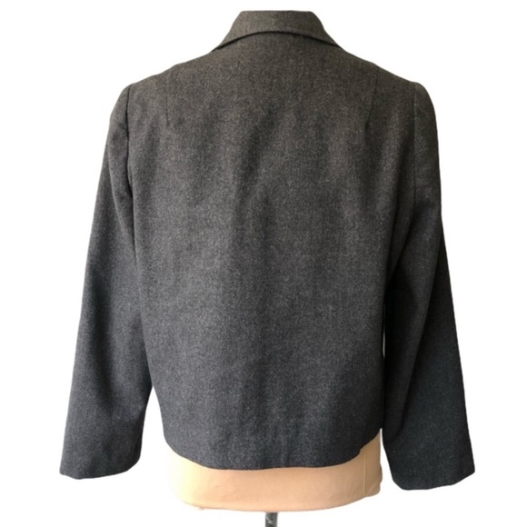 Pendleton Grey Wool Crop Blazer Medium/Large - Picture 2 of 5